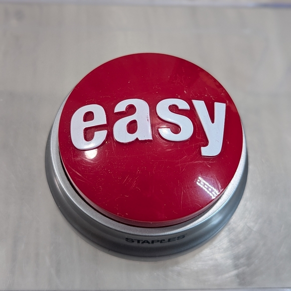 Staples Brand Big Red Talking Easy Button Novelty - Picture 4 of 8